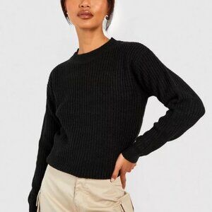 boohoo fisherman crewneck sweater